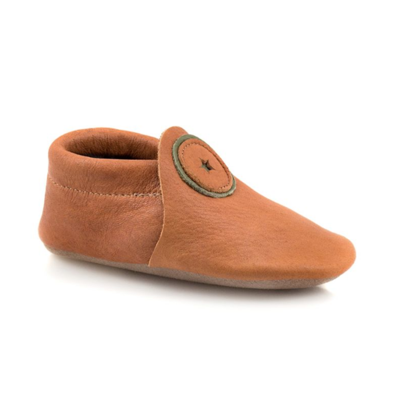 Child Roo Grounded Moccasin - Light Elk Leather 