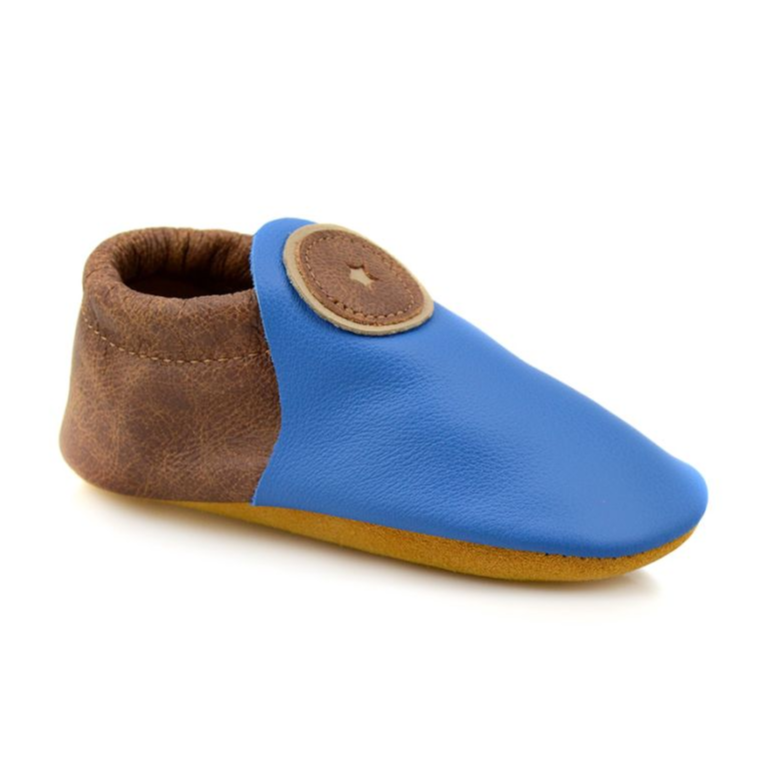 Child Roo Grounding Moccasin - Azure / Aged Acorn