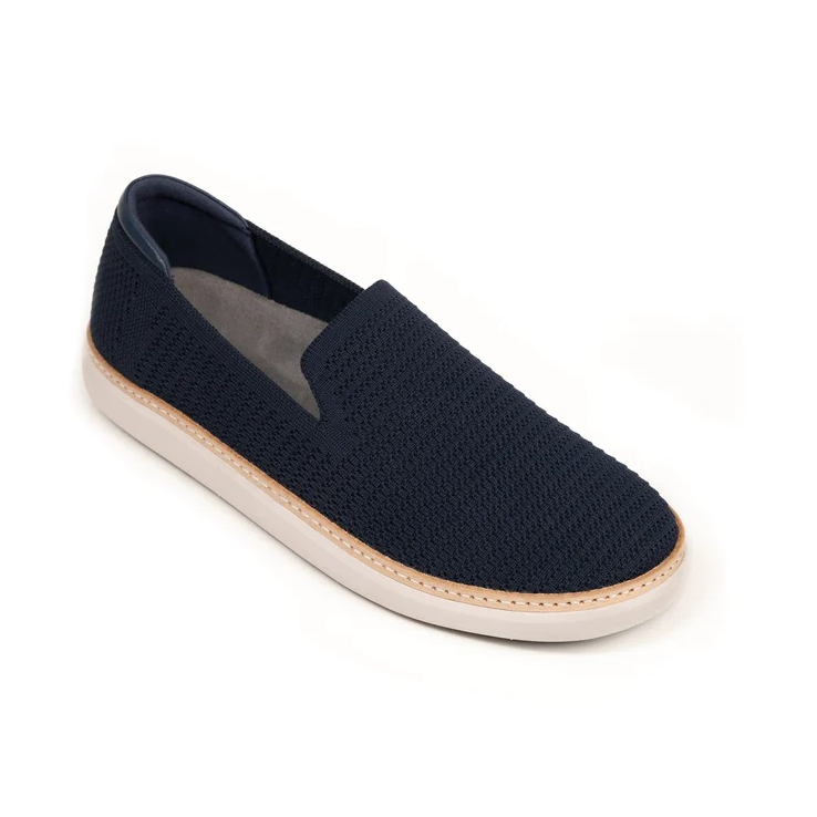 Navy Bamboo Knit Grounded Slip On