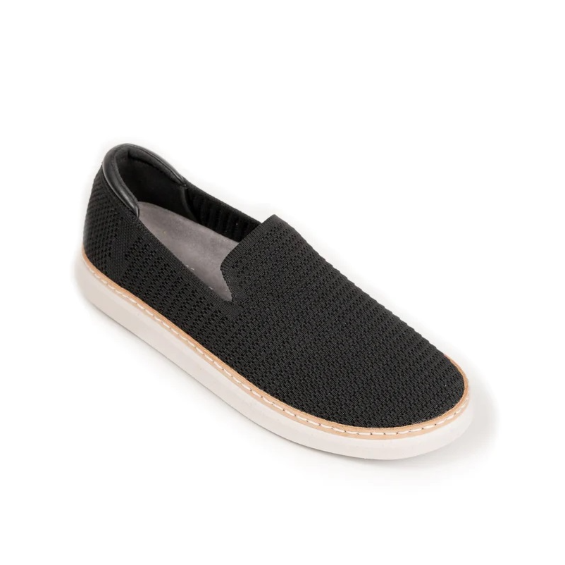 Black and White Bamboo Knit Slip On