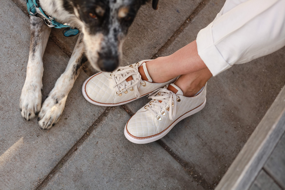 Grounded Walker - Gold Cream Suede