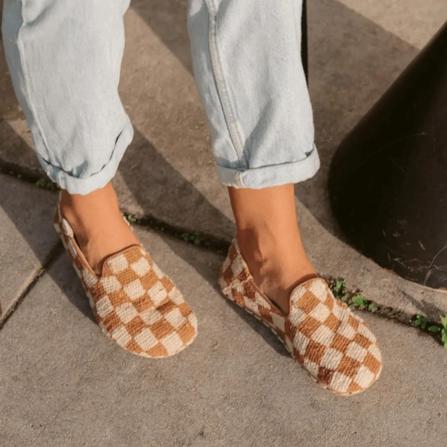 Women's Limited Edition African Mudcloth Slip On Grounding Shoes