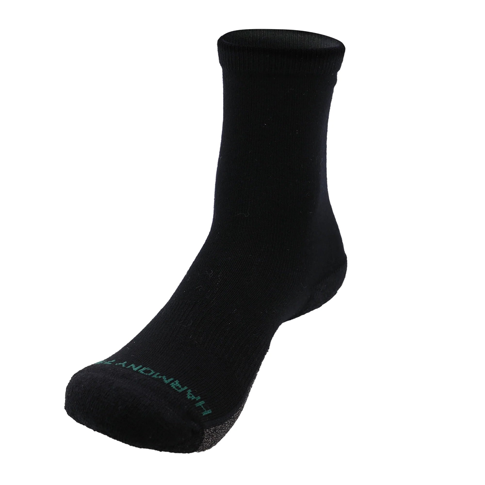 Crew Black Merino Wool Grounding Socks