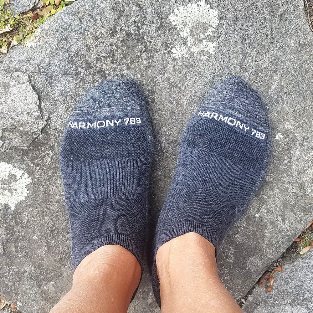 Low-Cut Gray Merino Wool Grounded Socks
