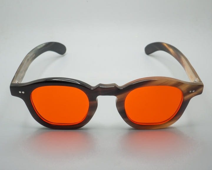 rhizal blue light blocking glasses with buffalo horn frame