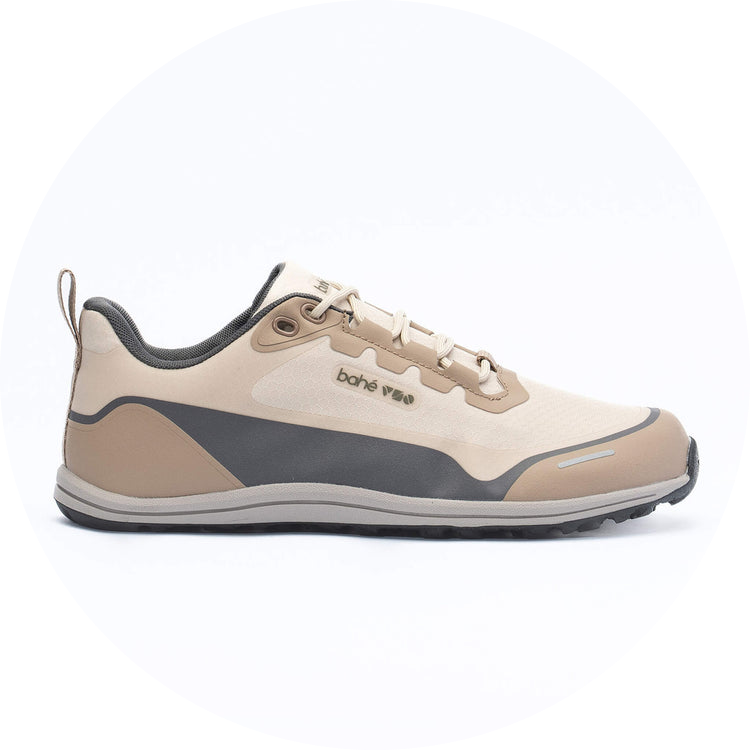 bahe tundra flex barefoot grounding style sneaker with flexible thin sole side view