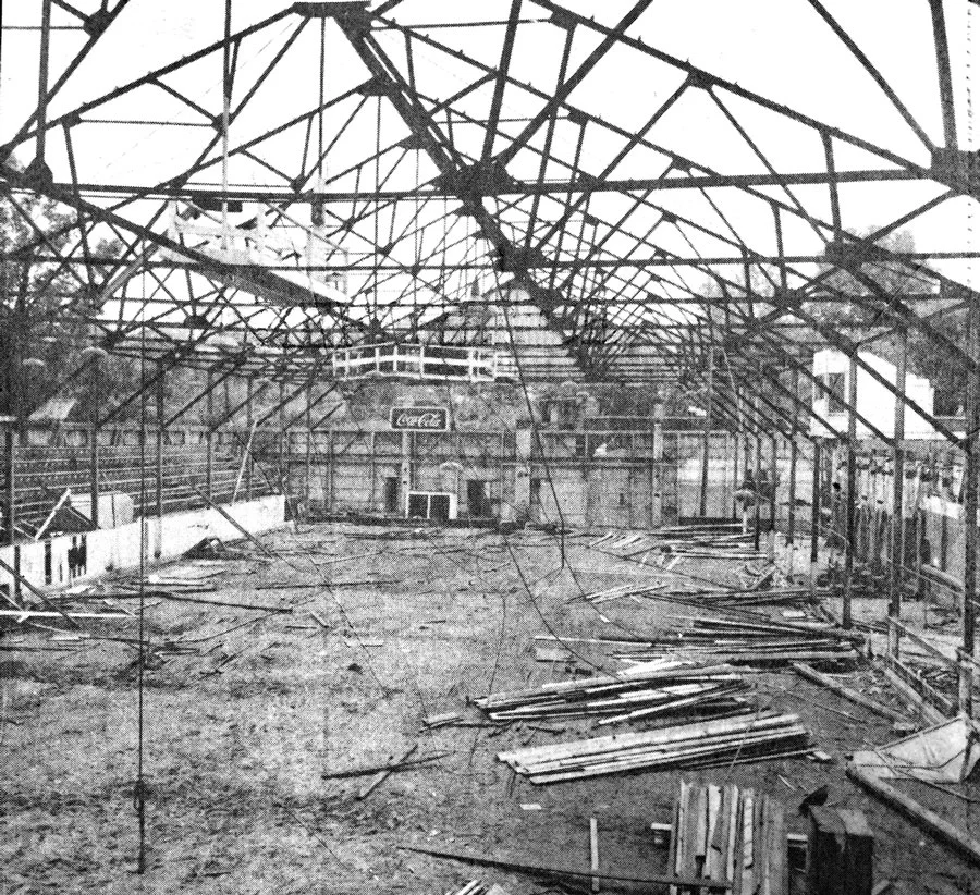 Arctic Arena demolition in 1968. The arena finally closed in the spring of 1967 after the Civic Centre opened.