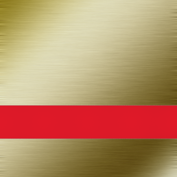Brushed Old Gold/Red