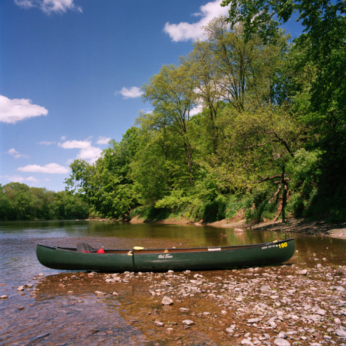 Canoe in River, Delaware Water Gap National Recreation Area, NJ 
