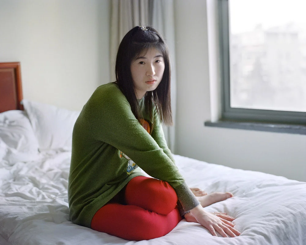 Girl in Red and Green