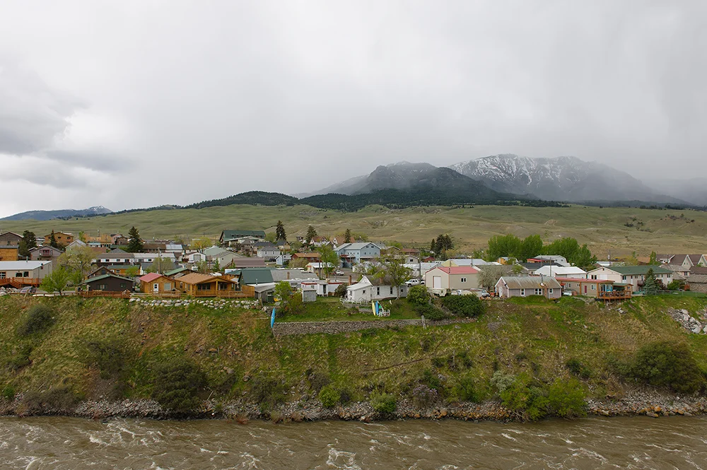 Spring Storm Over Yellowstone River in Gardiner, Montana