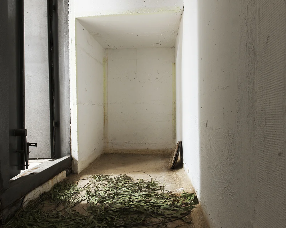 Public bomb shelter at Ein Zivan, along the border with Syria in the occupied Golan Heights.