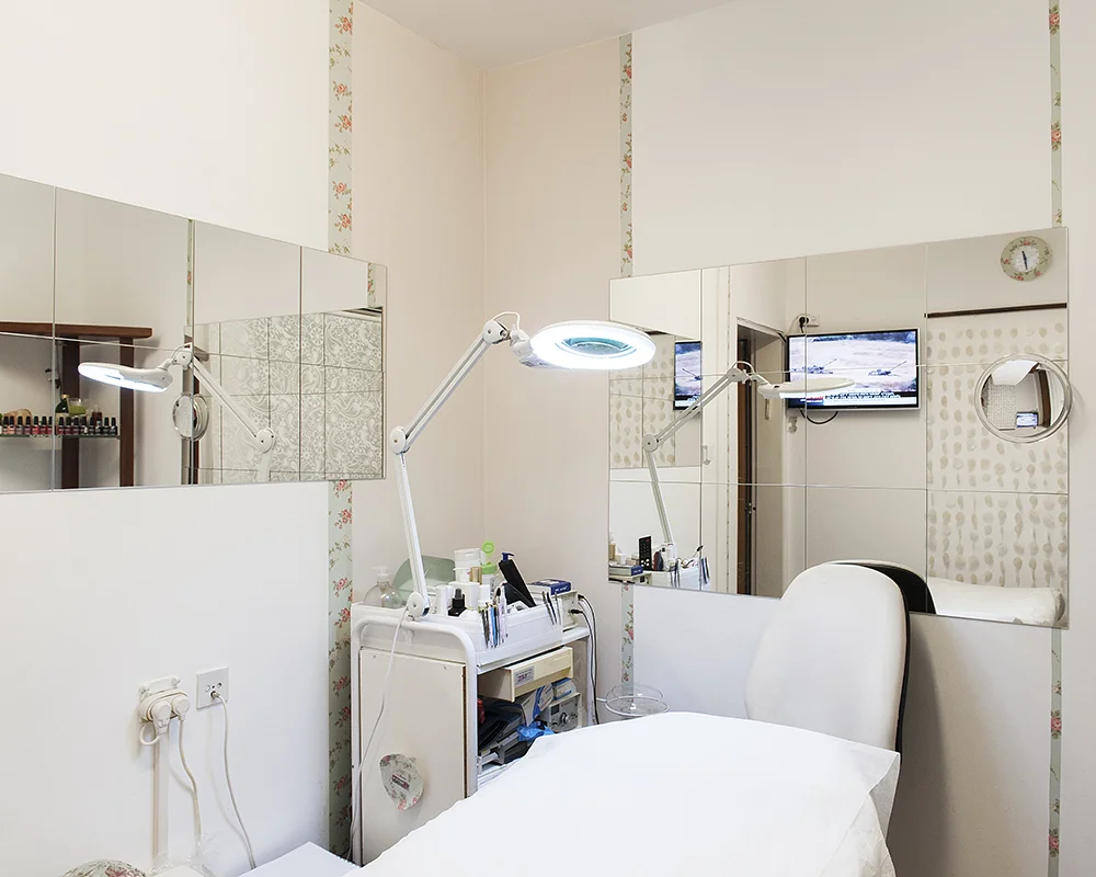 Home cosmetics studio inside of a 'mamad' safe-room, Gedera.