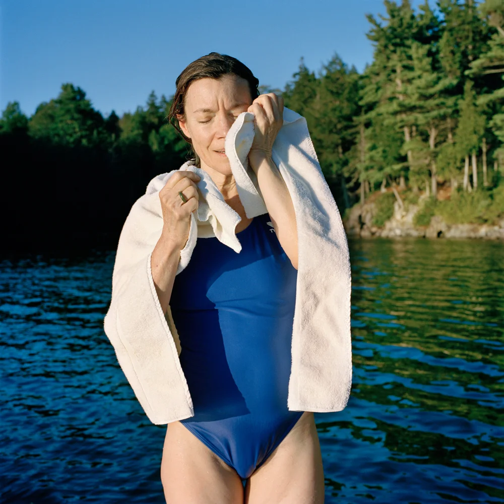 My mother, after her swim (Prettymarsh, ME) 2014