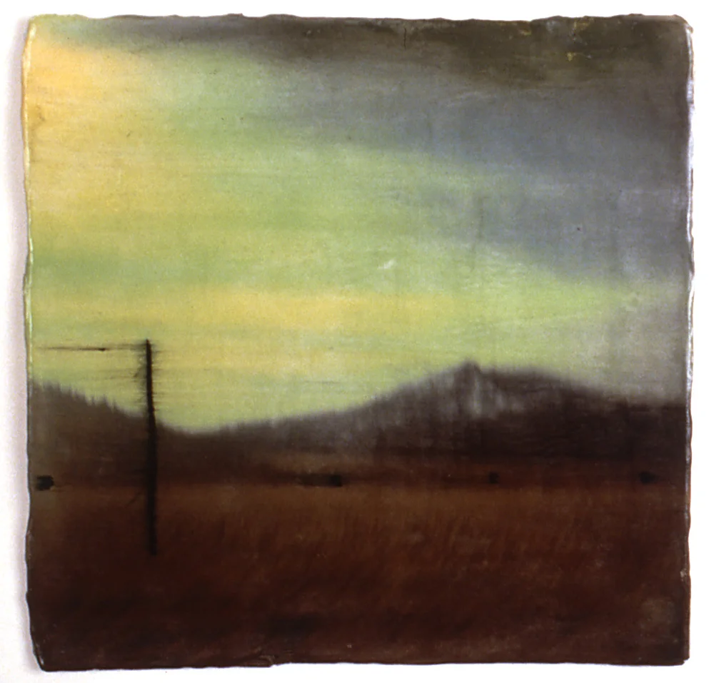 <name deleted>, 1999, mixed media on rice paper, 9.5” x 9.5” private collection