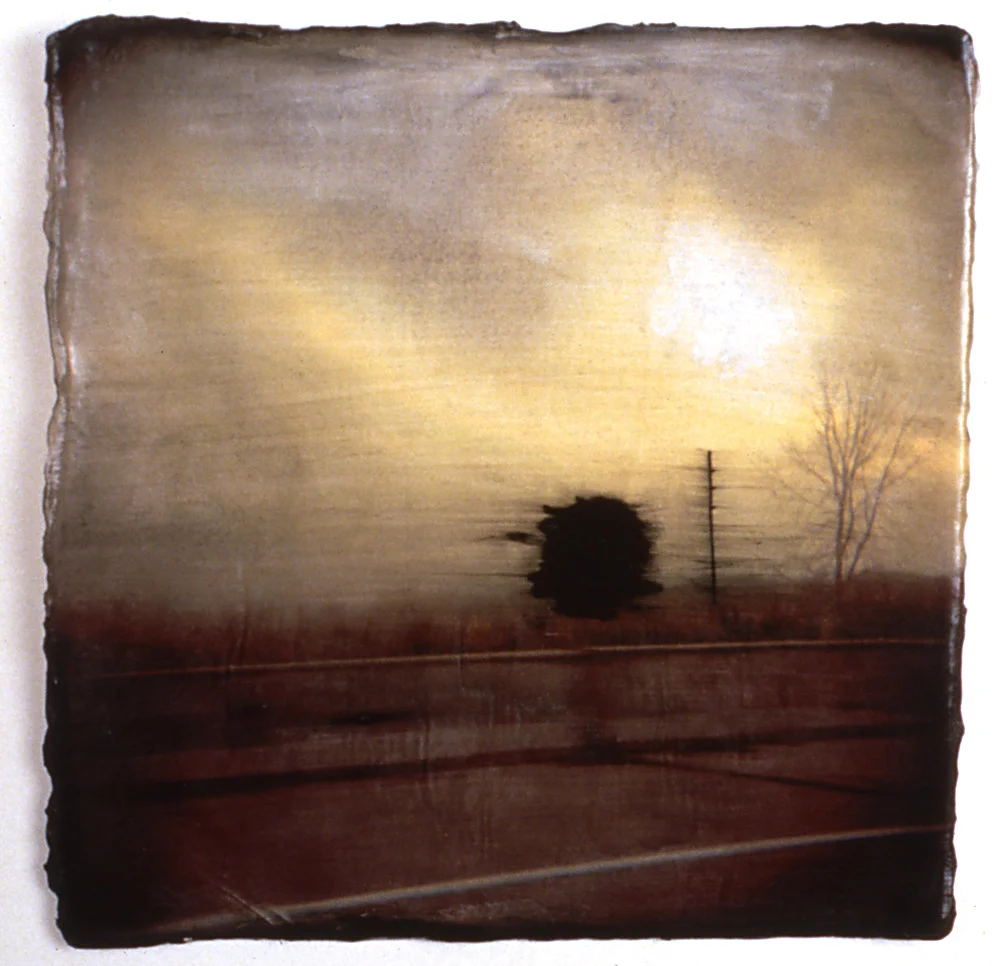 <name deleted>, 1999, mixed media on rice paper, 9.5” x 9.5” private collection