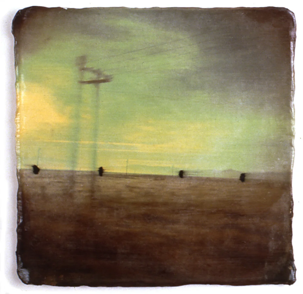 <name deleted>, 1999, mixed media on rice paper, 9.5” x 9.5”