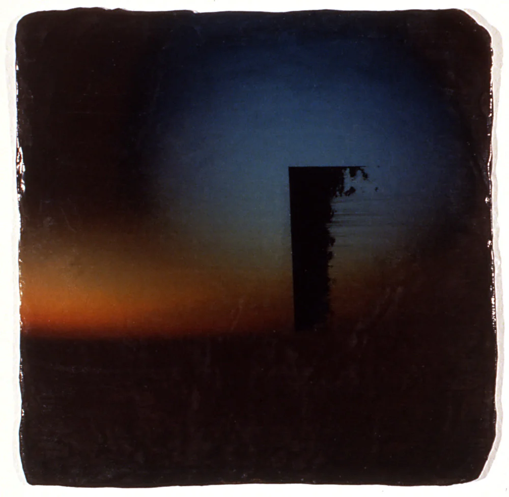 <name deleted>, 1999, mixed media on rice paper, 9.5” x 9.5” private collection