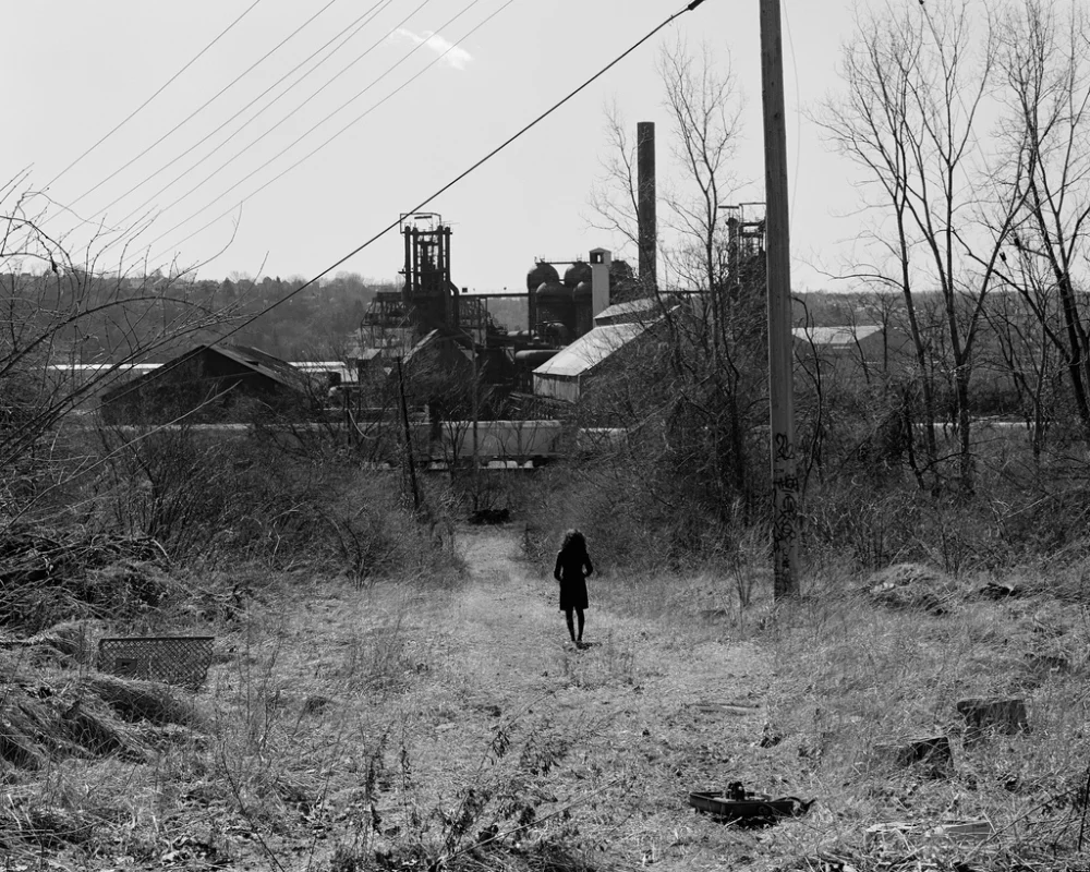 Ashley by the Carrie Furnace, Rankin, PA; 2011