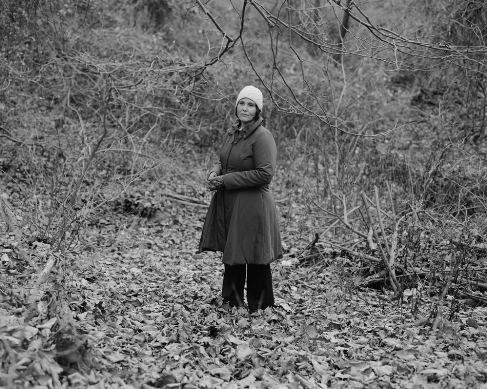 Debra in her backyard, Squirrel Hill, Pittsburgh, PA; 2011