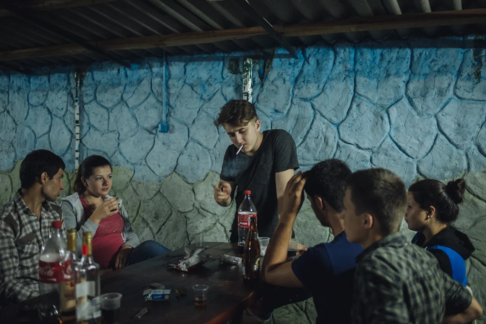 The bar is one of the few places in the village where young people can meet and relax in the evening. 