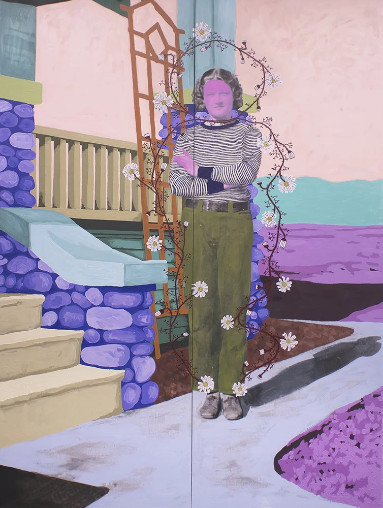 Title: Untitled (Sunshine Quality Apr 10 1934 Never Fade) Size: 80”x60” Medium: Oil on archival print mounted to panel Date: 2017
