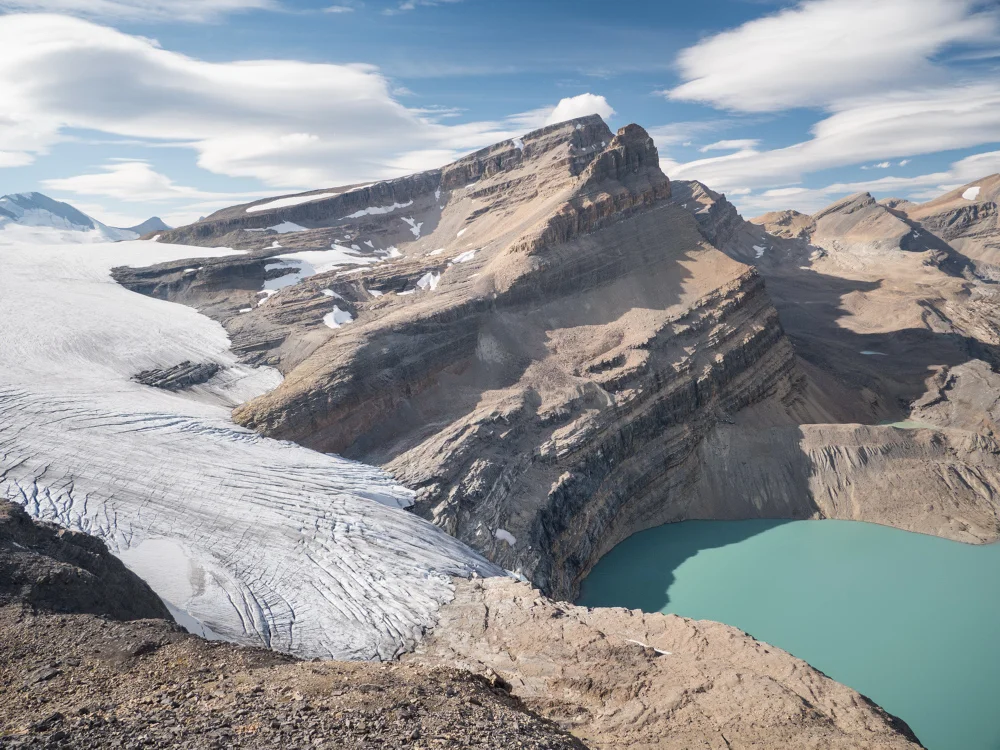 Mount Thompson and Bow Glacier, Banff National Park, Alberta