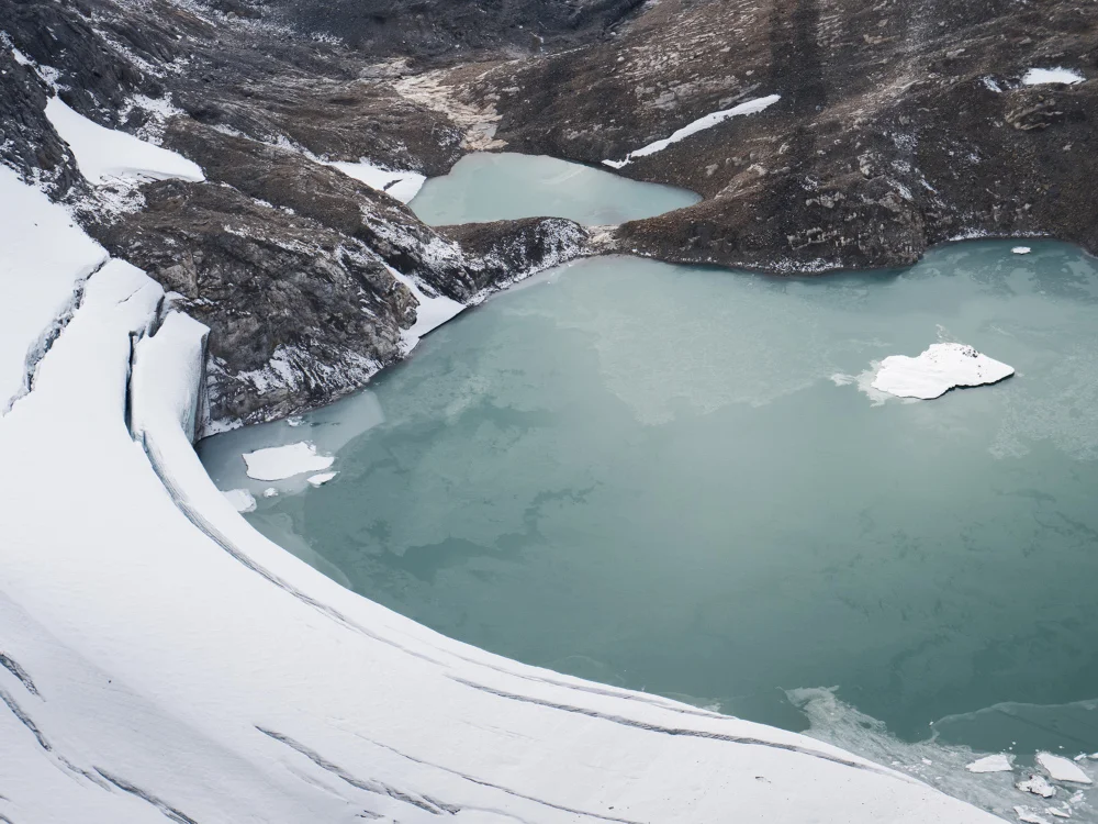 Glacial Lake below Mount Jimmy Simpson, Banff National Park, Alberta