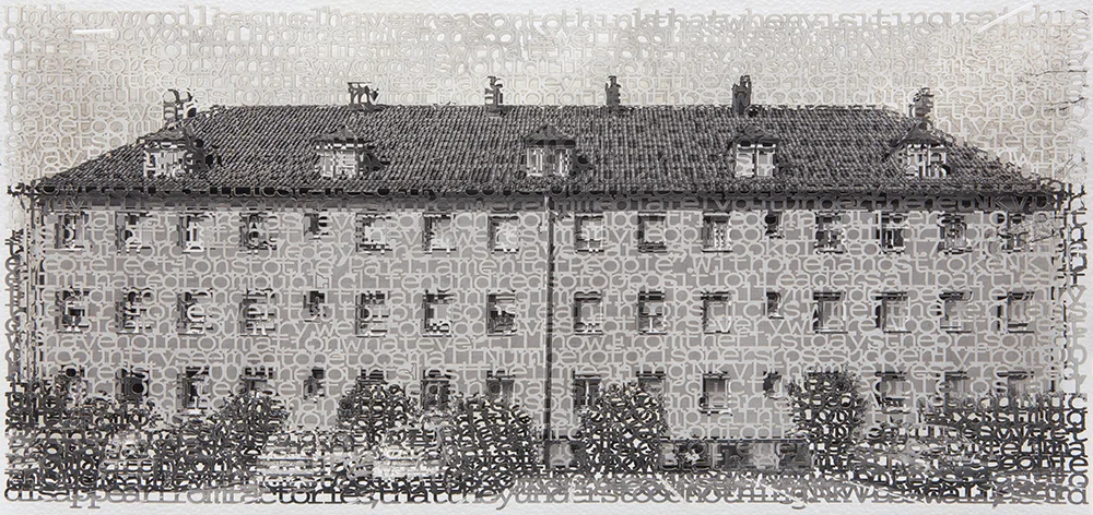 Esslingen 1, 10x21, layered laser cut pigment prints, 2017