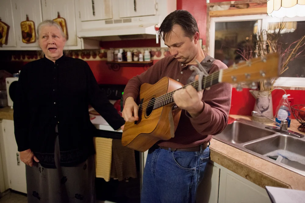 Snook and Mack at Bible study at Snook’s house, Bluefield, 2011