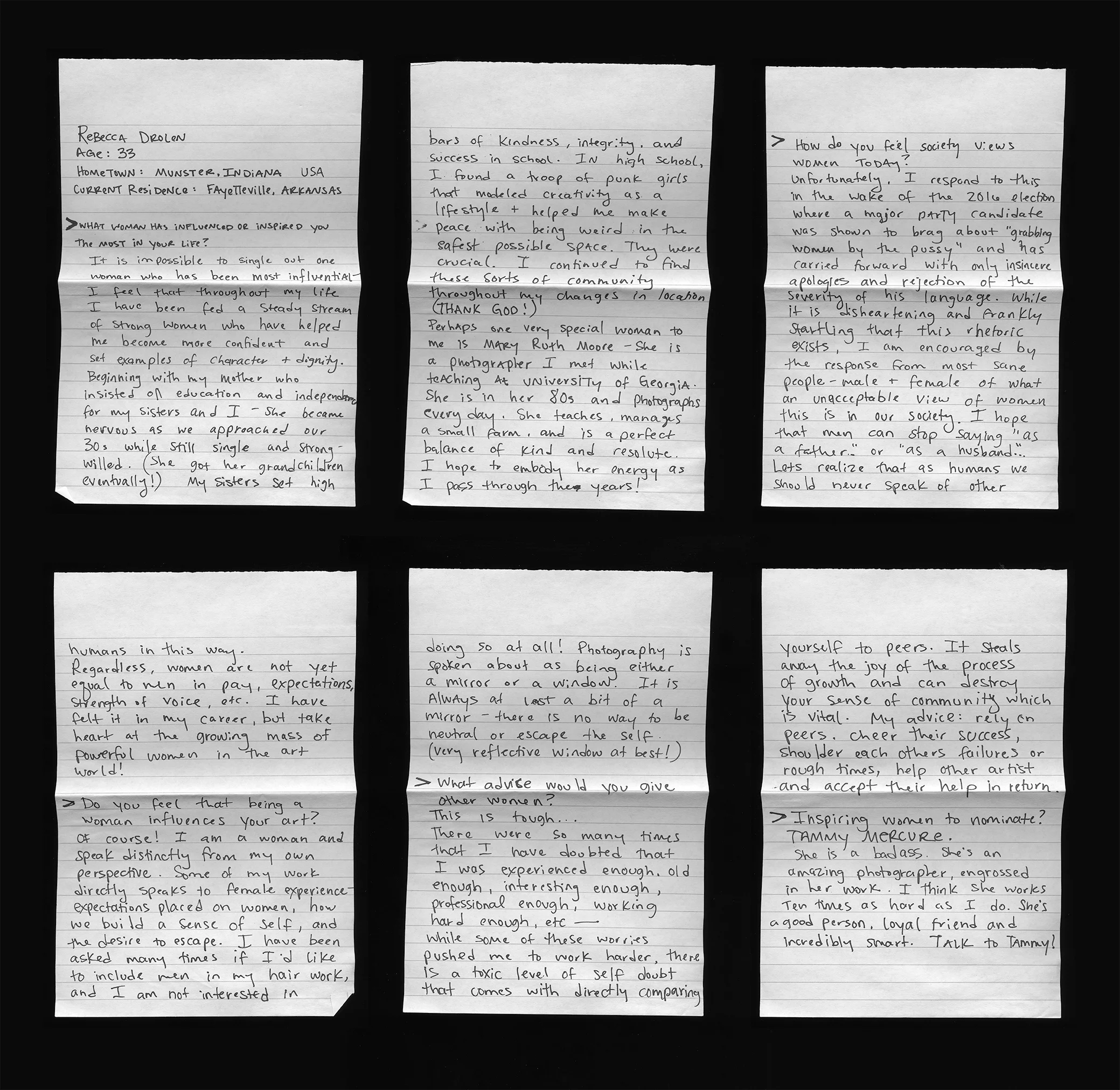 Rebecca Drolen Text