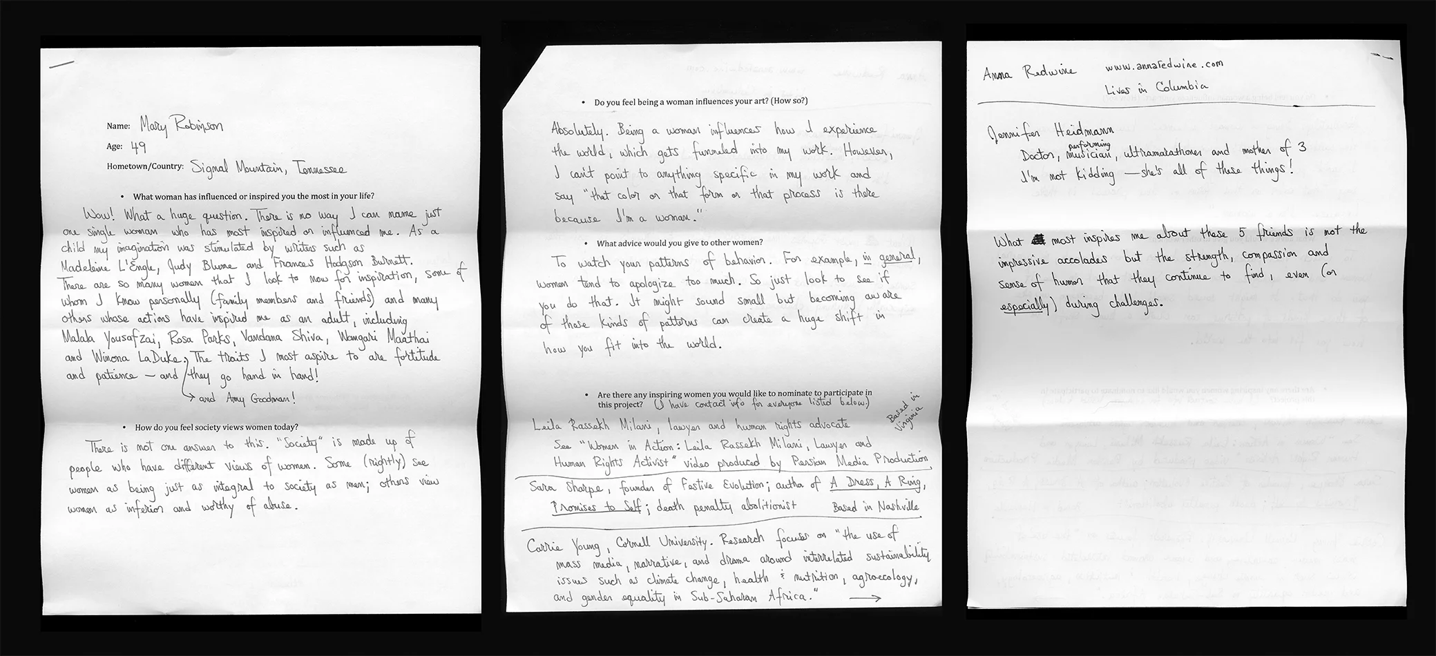 Mary Robinson Text