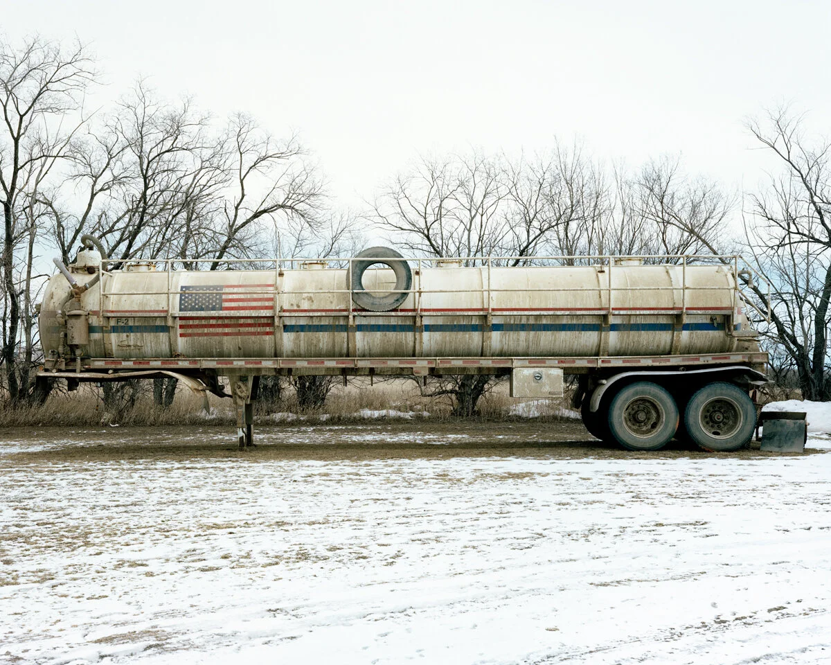 Oil tanker north of Williston, February 2016