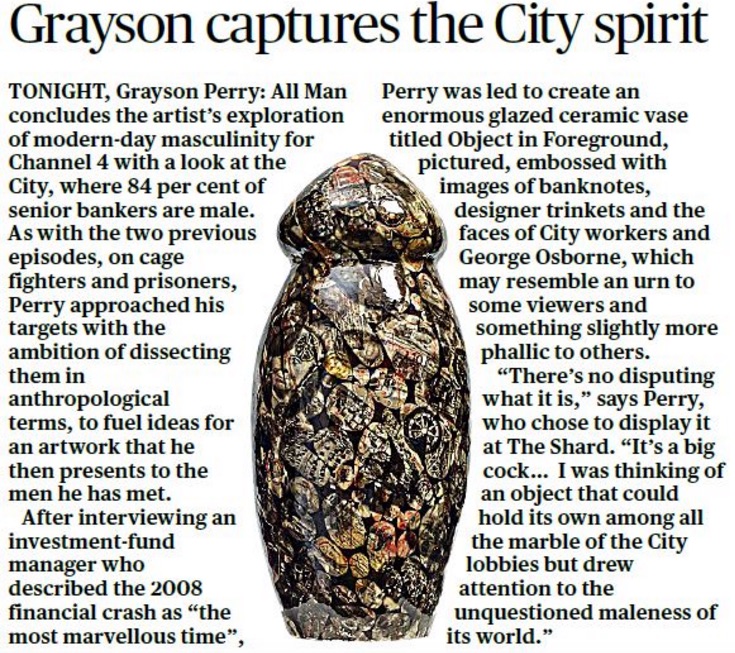 GRAYSON PERRY, EVENING STANDARD