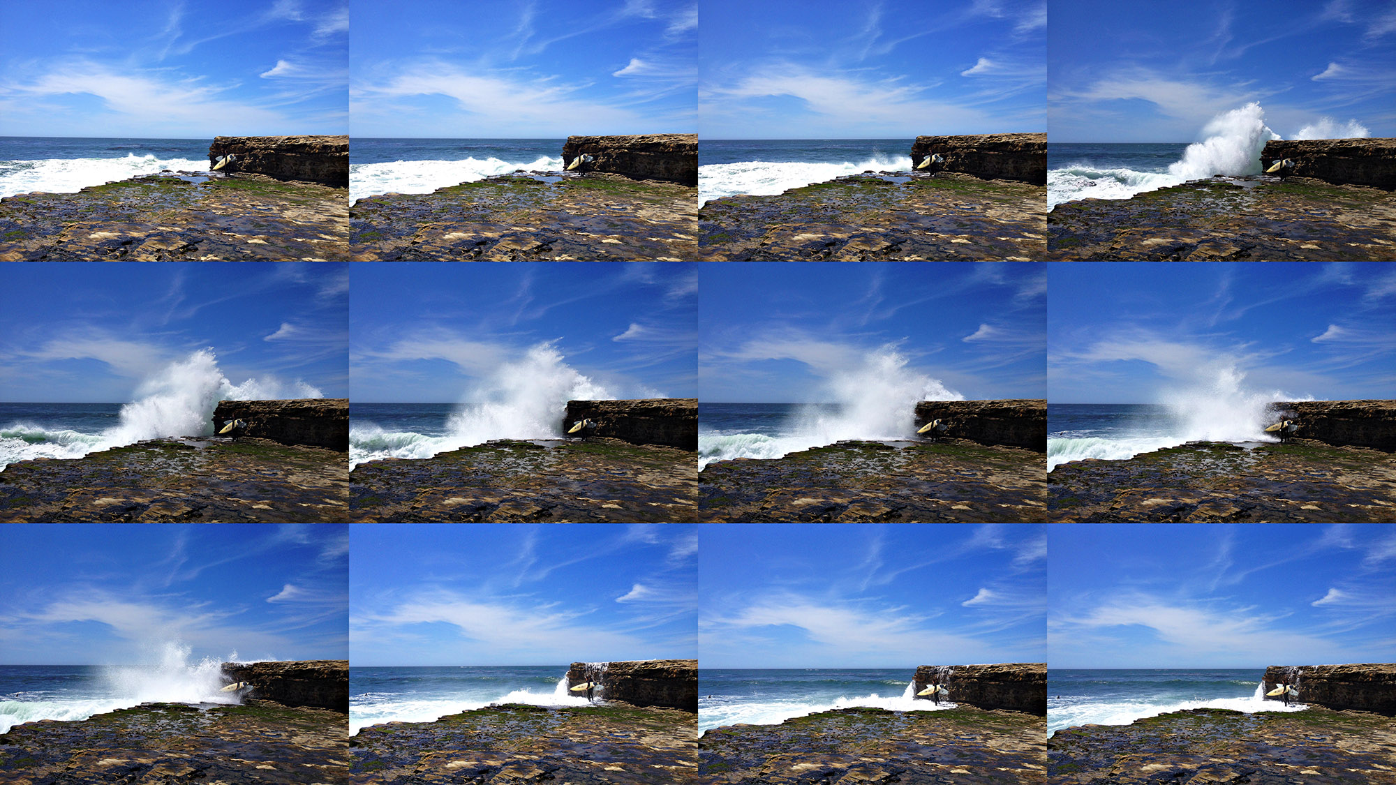 Sequence taken on my iPhone at Four Mile Beach (click to enlarge).