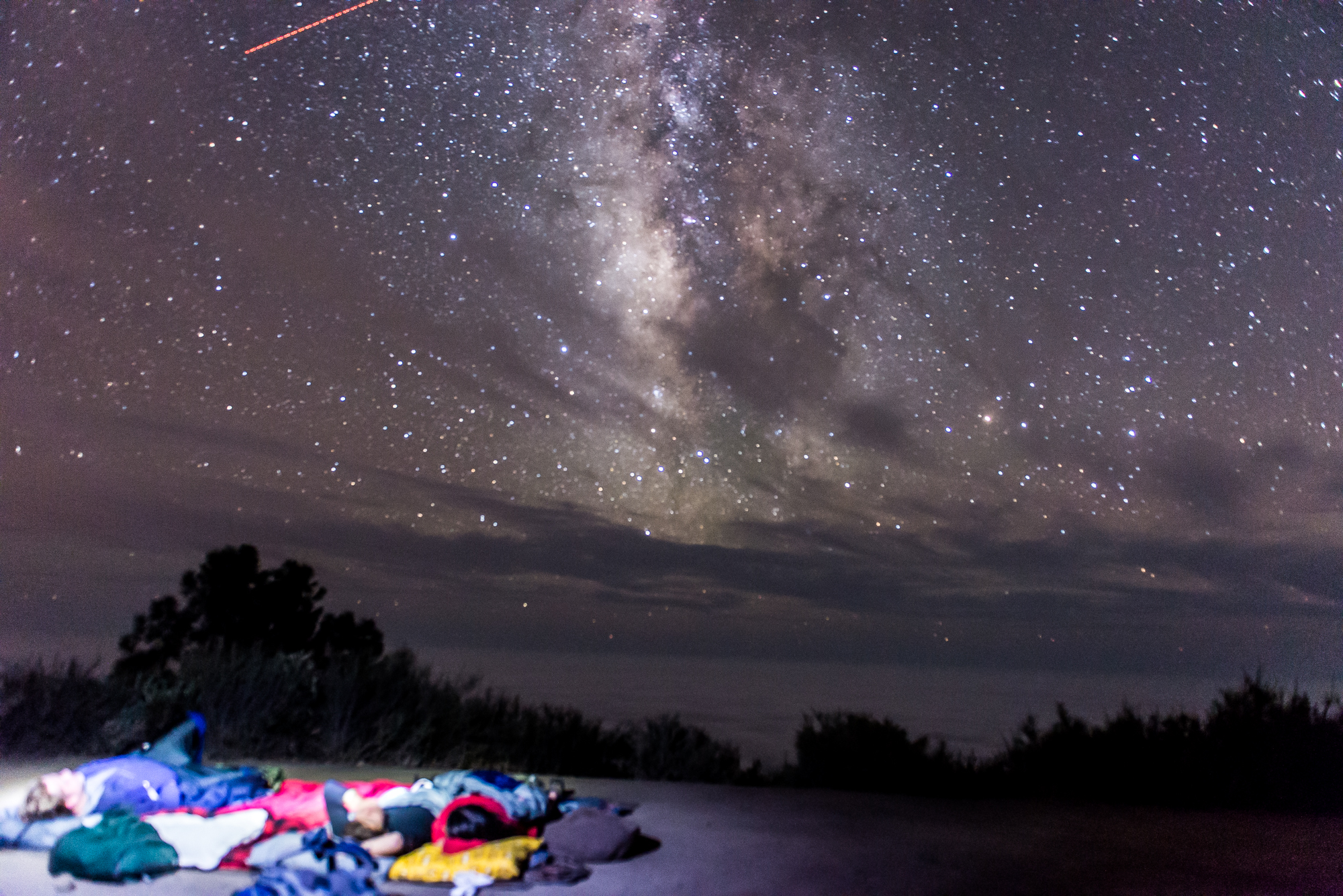 Sleeping under the stars