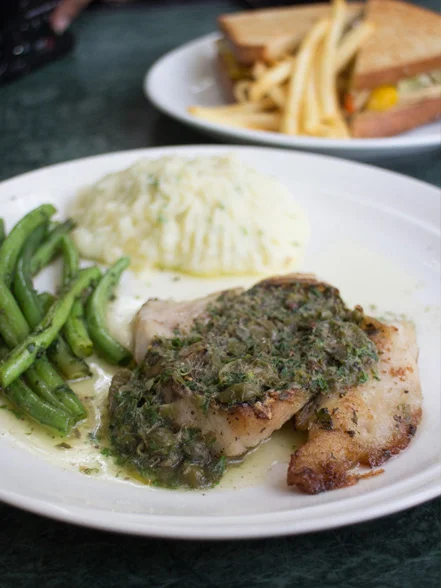 Snapper in Lemon Caper Sauce at The Flour Works.