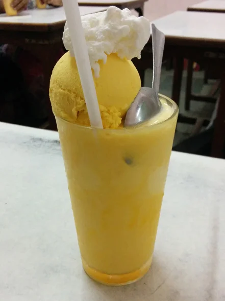 Mango Mastani at Gujjar Cold Drink House.