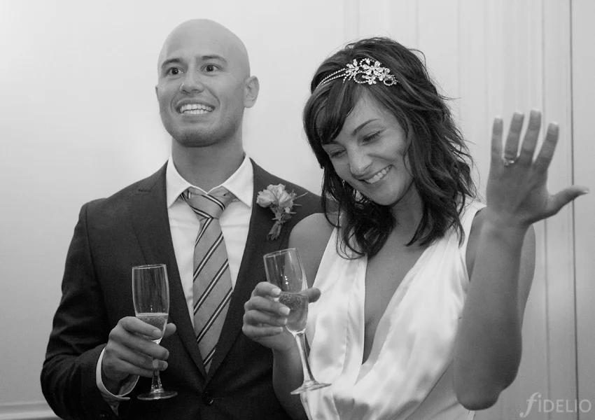 wedding toast bride & groom