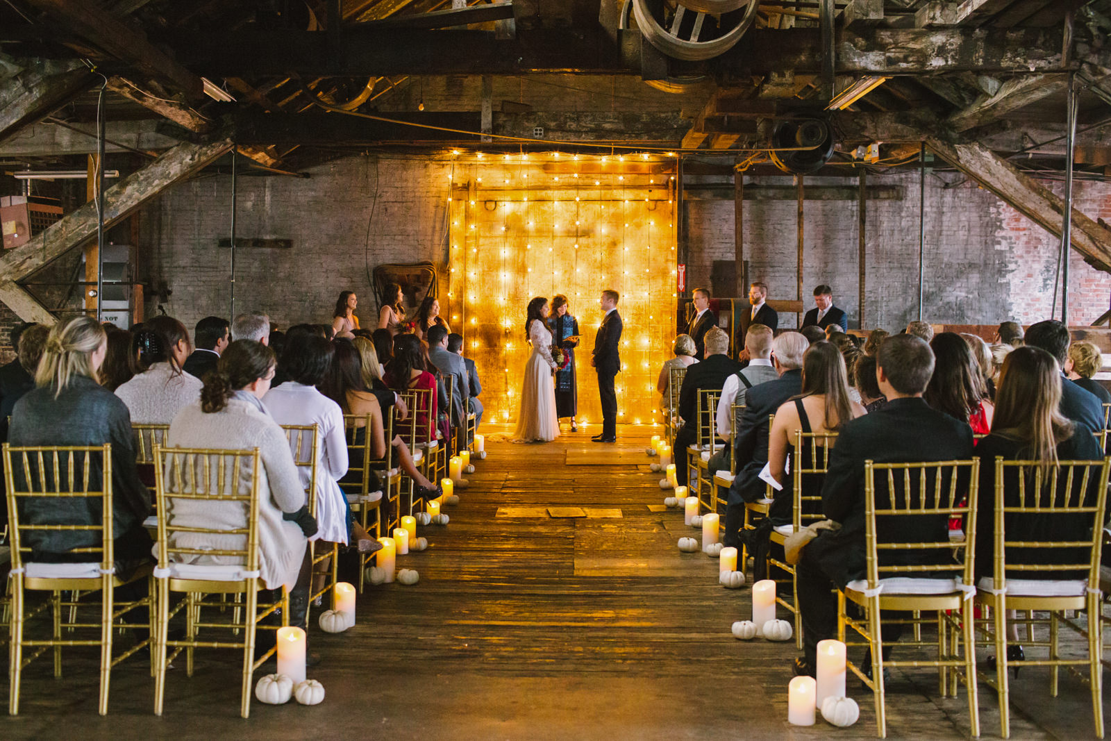wedding ceremony at 58 fore in portland