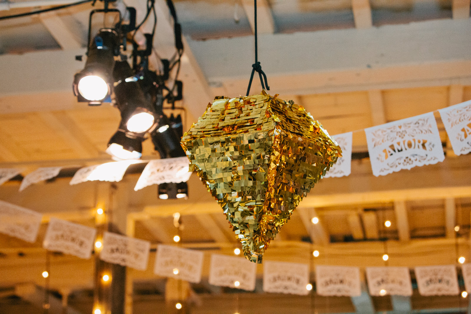 a wedding pinata at a maine wedding