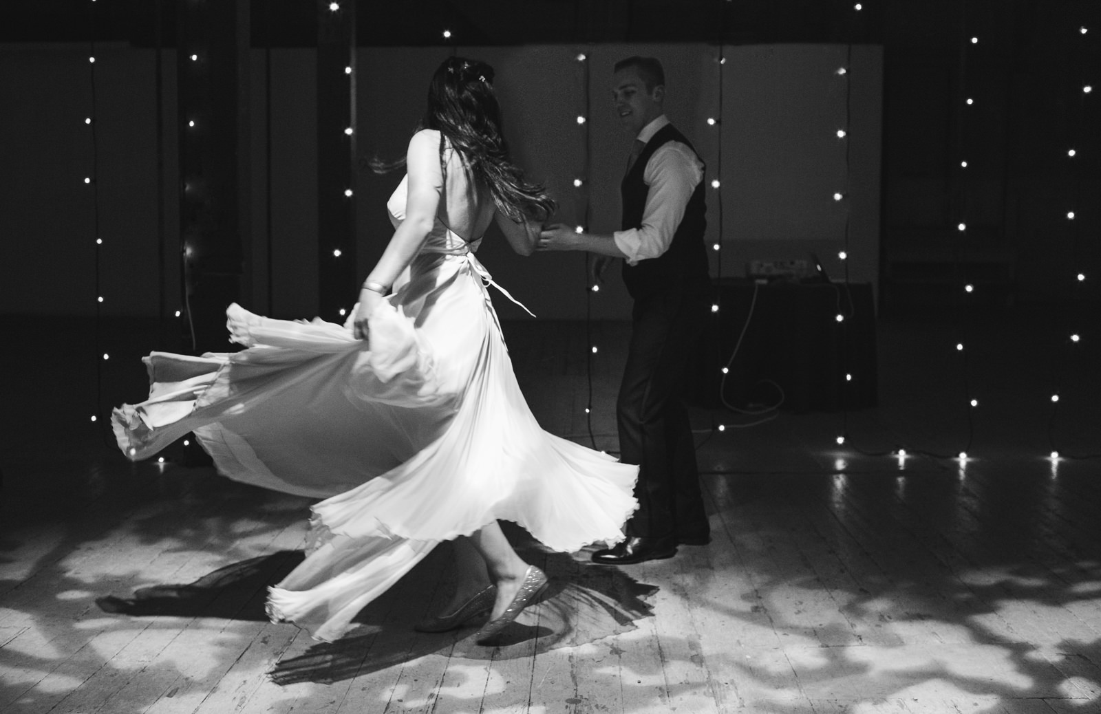  a bride and groom's dramatic first dance at their wedding in portland 