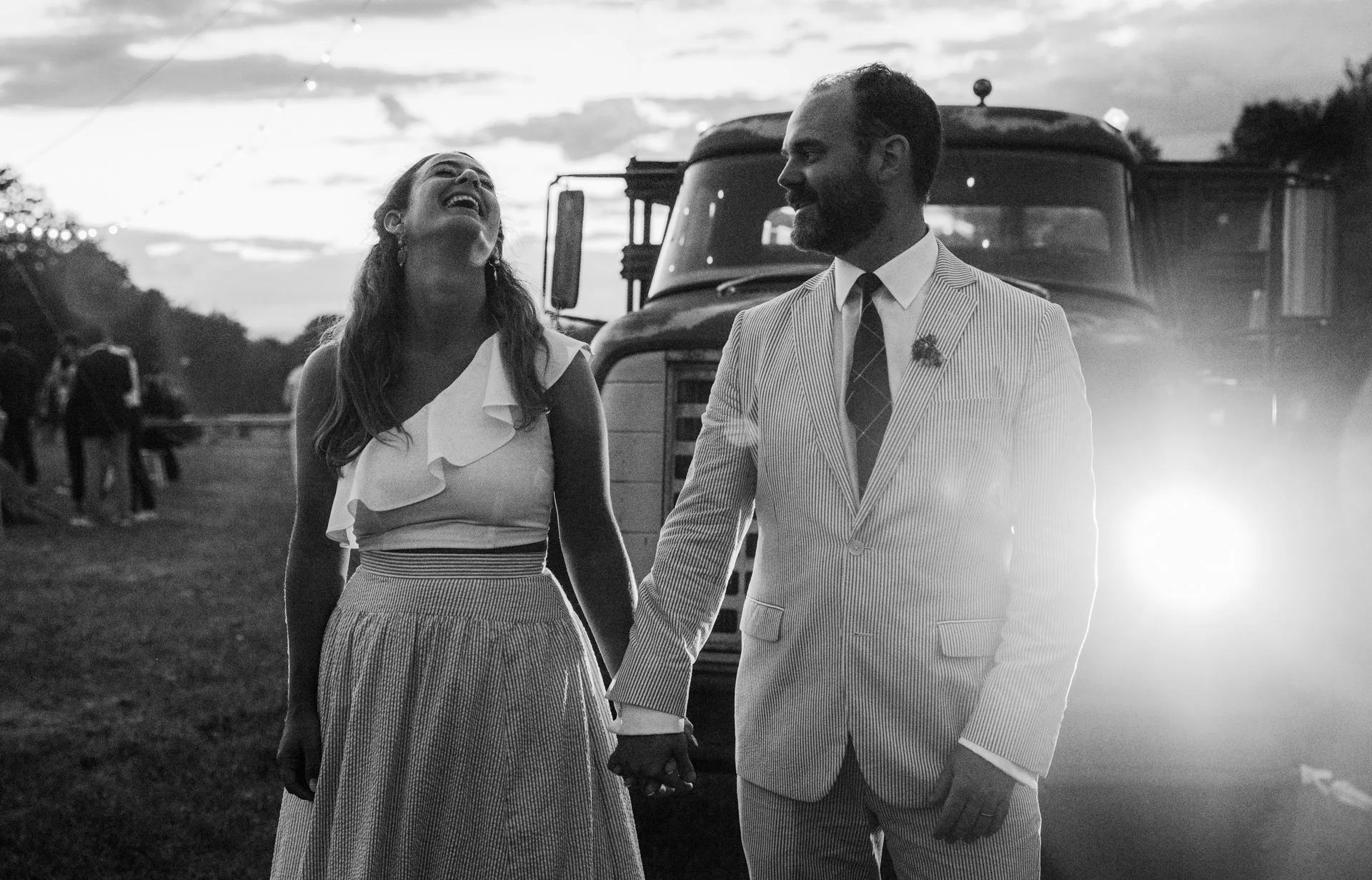 A joyous bride on her wedding day