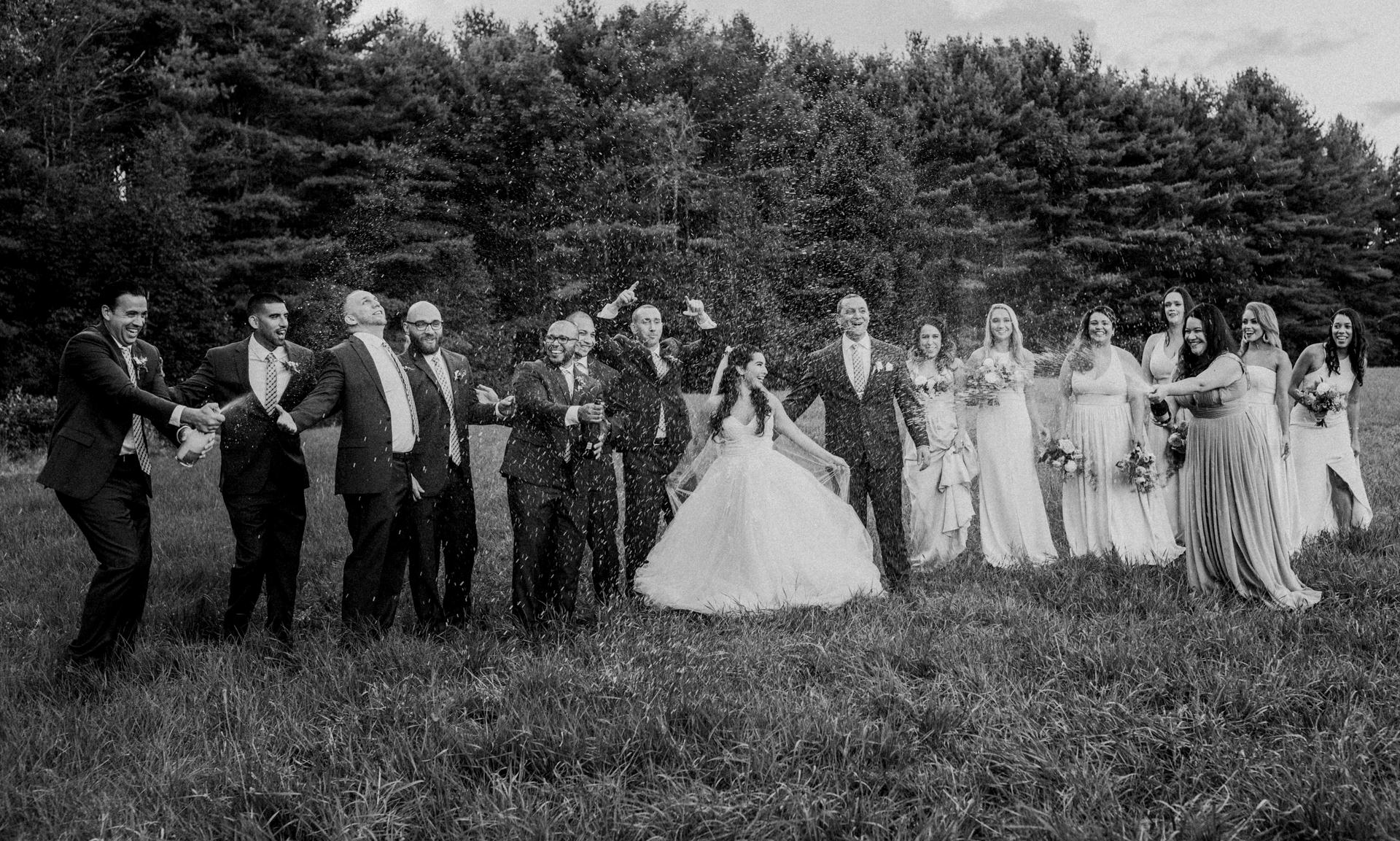 champagne toast - maine wedding