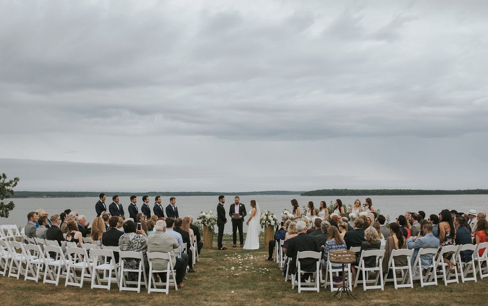 wedding ceremony at French's Point