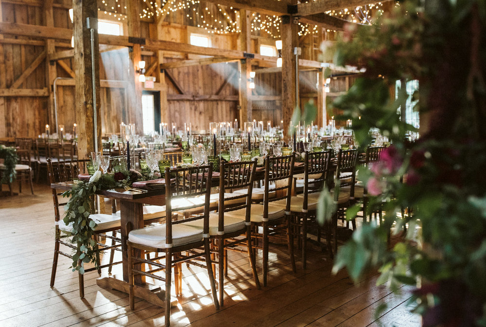 Tables in the Barn
