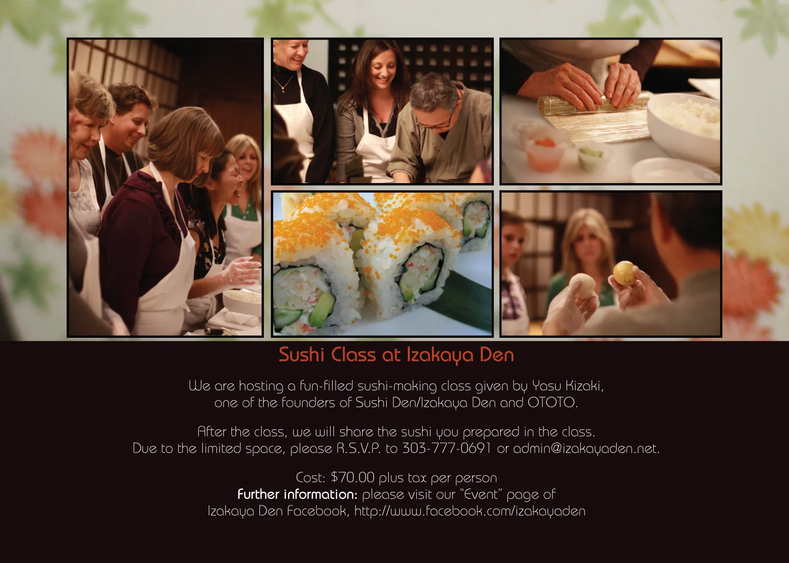 Izakaya Den , Event Photography and Graphic Design