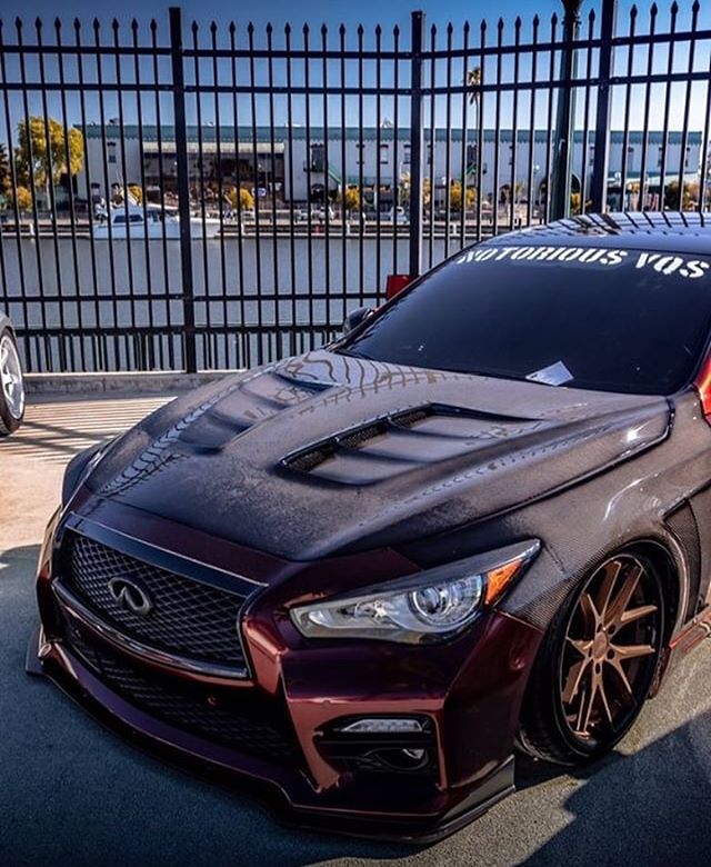 Dramaspeed sting ray hood looks way to 🔥 in carbon fiber.  In stock real soon. @official_dramaspeed #infinitiq50 #infiniti #nissan #carbonfiber #q50 #madeinamerica #socal #southbay #losangeles #carsandbikes #carlifestyle #showcar #dailydriven #onest