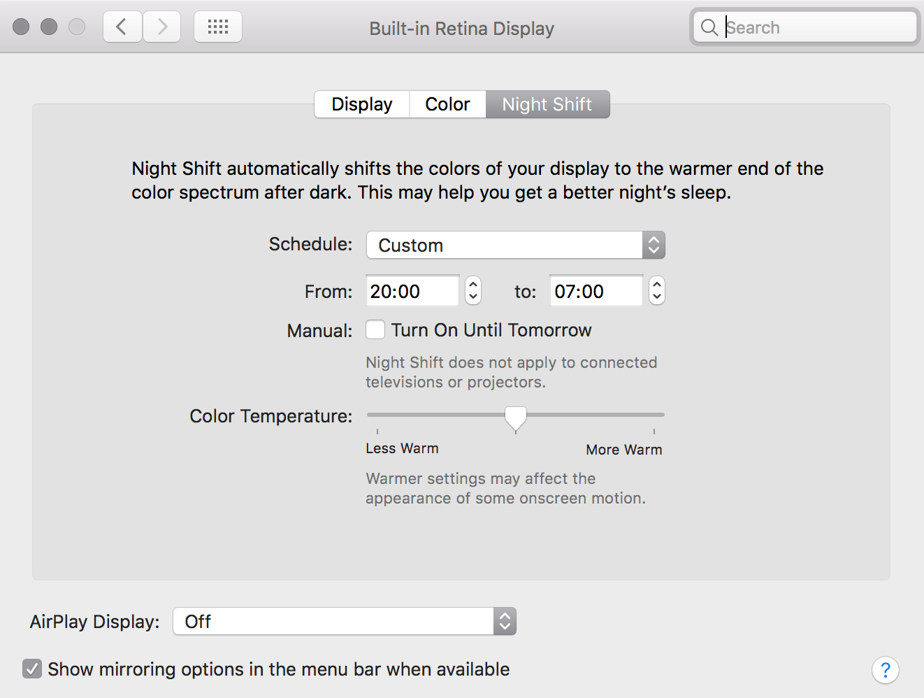 night shift mac os night shift mac os