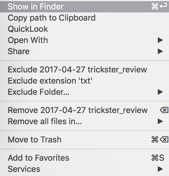 Trickster 2 3 1 – quickly access recently used files stored
